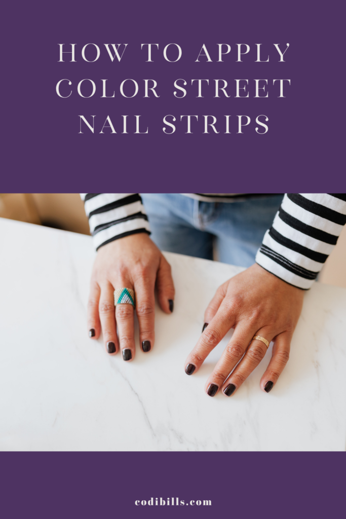 What I love about Color Street polish strips is that you can give yourself a great looking manicure or pedicure at home and not have to wait for your polish to dry. Boom! The nail polish strips are so easy to apply, anyone can do it! And with all the fun designs, you’ll be the envy of the neighborhood. 